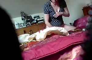 My horny mute using her kickshaw essentially bed caught hard by hidden web camera