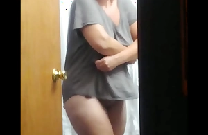 Wife undressing essentially hidden cam