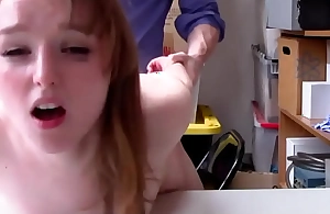 Ginger Teen Caught Nicking and Gets Punished By Security Officer - Myshopsex