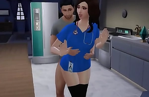 Teen nurse gets triad creampie from her step fellow-clansman (Sims4)