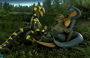 Snakes having fun in be imparted to murder woods animation by petruz together with evilbanana
