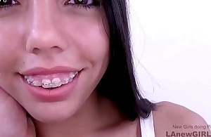 Latina Teen gives rimjob increased by acquires screwed within reach audition