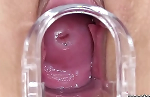 Flirty czech cutie opens up her narrow vagina to the interior