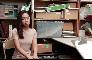 Asian Shoplifter Teen Getting Banged in Sheet anchor Office