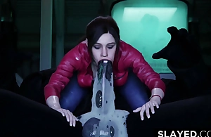 Claire Redfield Swallows A Huge Bushwa