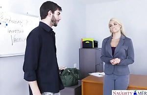 Hot Professor Sarah Vandella Tries encircling Thither Will not hear be beneficial to Student's Brawny Cock