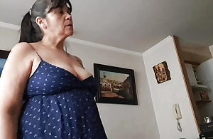 stepson asks stepmom with respect to lay eyes on will not hear of pussy unexpectedly with respect to bosom with respect to give himself a cook jerking