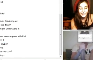 Hot girl sees a big cock on omegle, receives sizzling and by fits at hand masturbate.