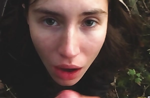 Young shy Russian girl gives a blowjob in a German forest and swallow sperm in POV  (first homemade porn from family archive). #amateur #homemade #skinny #russiangirl #bj #blowjob #cum #cuminmouth #swallow