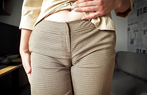 Naughty Colleague Seduces U In all directions Her Fat Cameltoe In Trousers